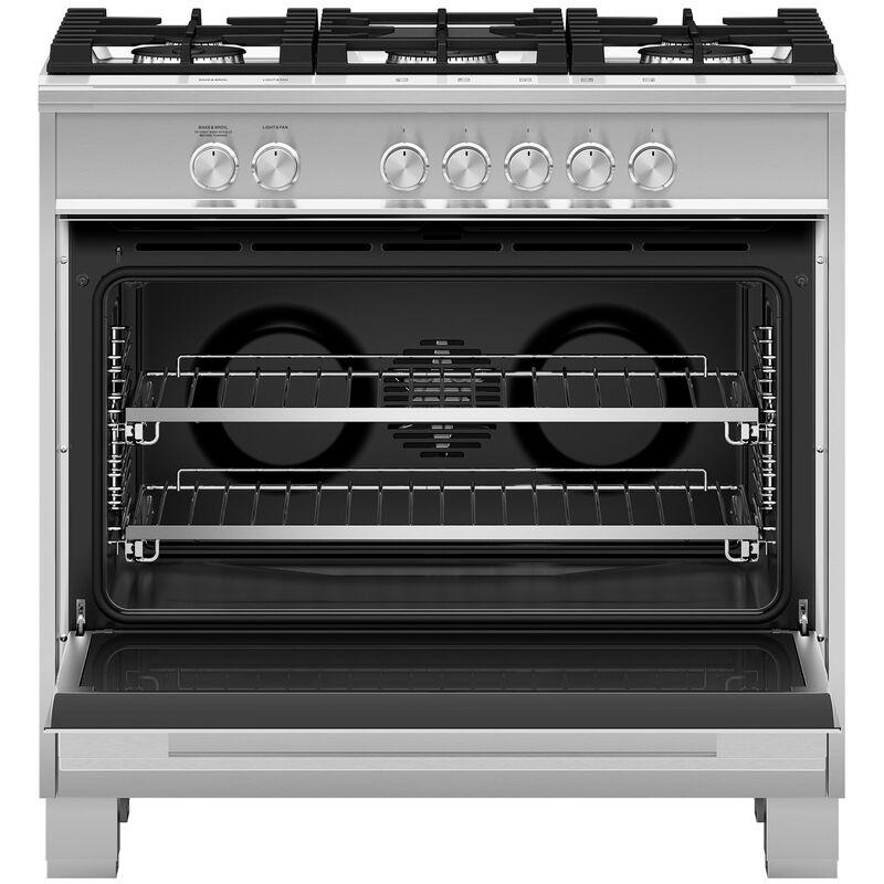 Fisher & Paykel Series 7 36 in. 4.9 cu. ft. Standard Convection Gas Range with 5 Sealed Burners - Stainless Steel, , hires