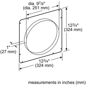 Thermador Round Front Plate for Downdraft, , hires