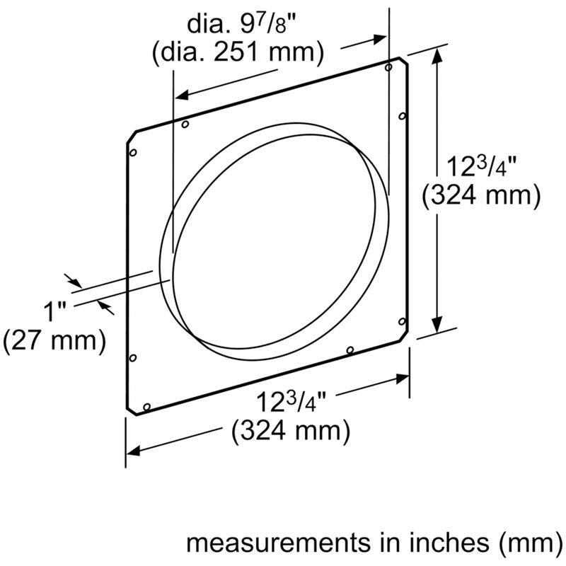 Thermador Round Front Plate for Downdraft, , hires