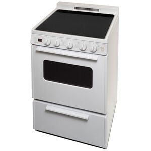 Premier 24 in. 3 cu. ft. Electric Range with Smoothtop Burners - White, , hires