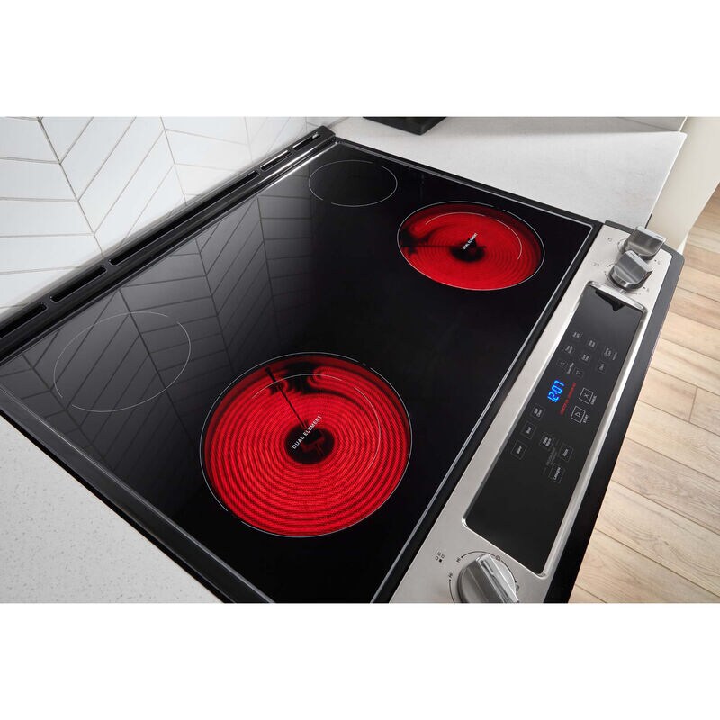 Whirlpool 30 in. 4.8 cu. ft. Slide-In Electric Range with Radiant Burners - White, White, hires