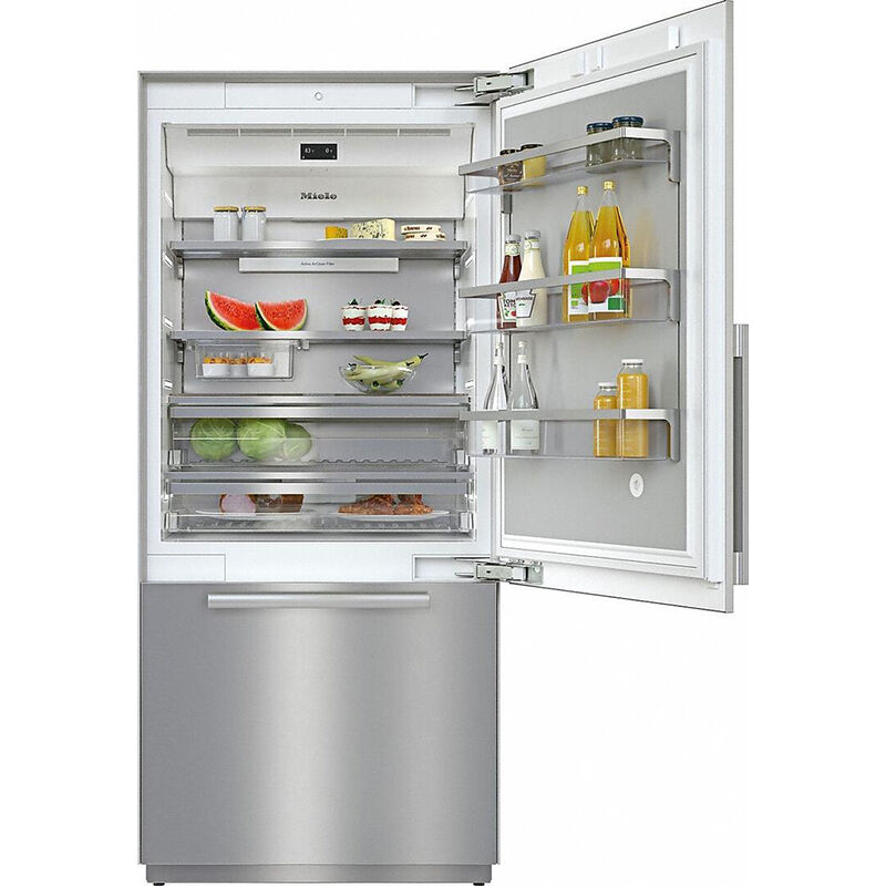 Miele 36 in. Built-In 19.6 cu. ft. Smart Bottom Freezer Refrigerator - Stainless Steel, , hires