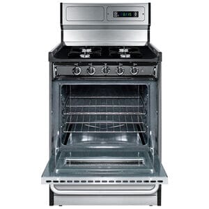 Summit 24 in. 2.9 cu. ft. Gas Range with Open Burners - Stainless Steel, , hires