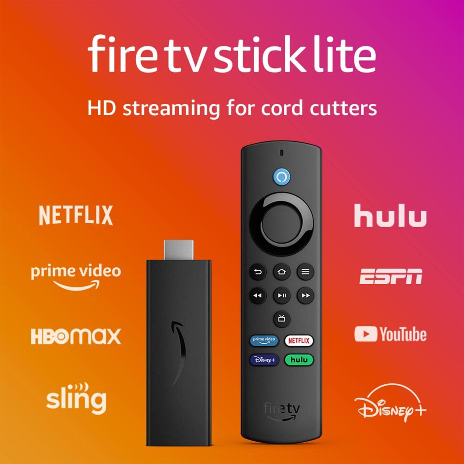 Amazon Fire TV Stick Lite with latest Alexa Voice Remote Lite (no