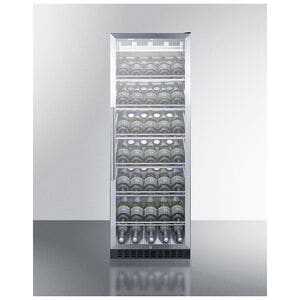 Summit 24 in. Wine Cooler with Metal Racks, Single Temperature Zone & 35 Bottle Capacity - Stainless Steel, , hires