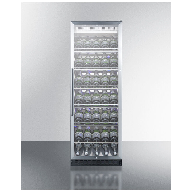 Summit 24 in. Wine Cooler with Metal Racks, Single Temperature Zone & 35 Bottle Capacity - Stainless Steel, , hires