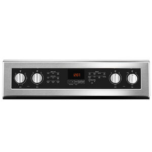 Maytag 30 in. 6.7 cu. ft. True European Convection Double Oven Electric Range with Radiant Burners - Fingerprint Resistant Stainless, , hires