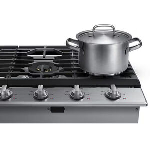 Samsung 30 in. 5-Burner Smart Natural Gas Cooktop with Griddle, Simmer Burner & Power Burner - Black Stainless, Black Stainless, hires