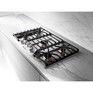 Signature Kitchen Suite 30 in. 5-Burner Smart Natural Gas Cooktop with Griddle, Simmer Burner & Power Burner - Stainless Steel, , hires
