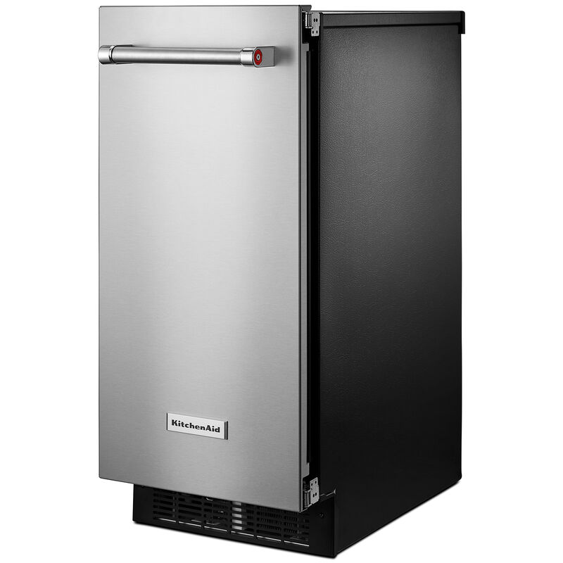 KitchenAid 15 in. Built-In Ice Maker with 25 Lbs. Ice Storage Capacity,  Self- Cleaning Cycle, Clear Ice Technology & Digital Control - Stainless  Steel