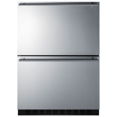 Summit 24 in. 3.3 cu. ft. Outdoor Refrigerator Drawer - Stainless Steel/Panel Ready | ADRF244