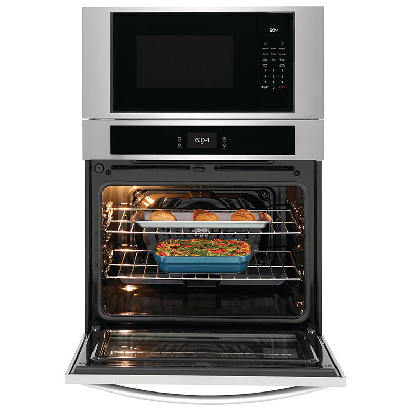 Frigidaire 30" 6.9 Cu. Ft. Microwave/Electric Wall Oven Combo with Standard Convection & Self Clean - Stainless Steel, Stainless Steel, hires