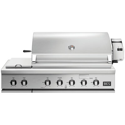 DCS Series 7 48 in. 7-Burner Built-In/Freestanding Natural Gas Grill with Side Burner, Rotisserie, Sear Burner & Smoke Box - Stainless Steel | BH148RSN