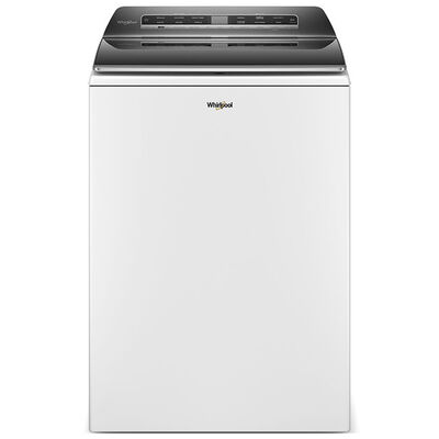 Whirlpool 27 in. 5.3 cu. ft. Smart Top Load Washer with 2-in-1 Removable Agitator & Sanitize with Oxi - White | WTW8127LW
