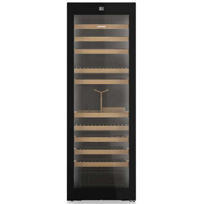 Liebherr 27 in. Smart Wine Cabinet with Wood Racks, Multi-Temperature Zones & 149-Bottle Capacity - Black Stainless Steel | WGB7470