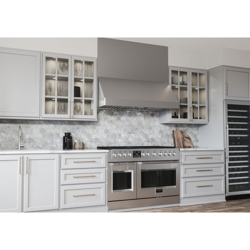 Zephyr Tempest II Series 36 in. Convertible Canopy Pro Style Style Range Hood with 650 CFM, 6 Fan Speeds & 2 LED Lights - Stainless Steel, , hires