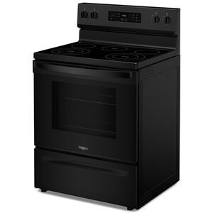 Whirlpool 30 in. 5.3 cu. ft. Freestanding Electric Range with 5 Radiant Burners - Black, Black, hires