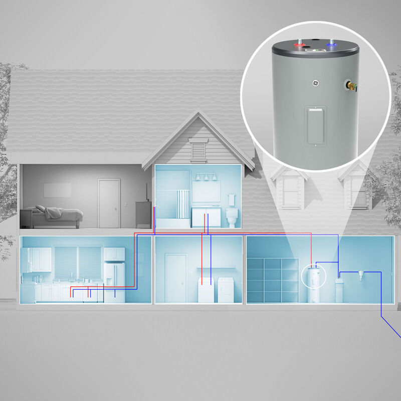 GE Electric 50 Gallon Tall Water Heater with 8-Year Parts Warranty, , hires