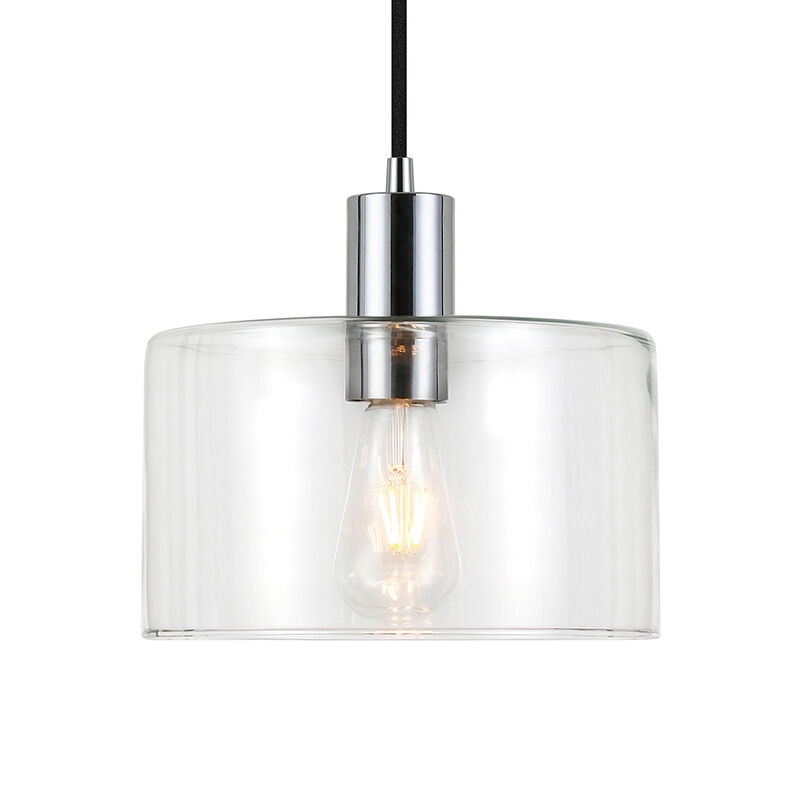 Hudson & Canal Henri 10 in. Pendant Lamp with Polished Nickel Accents, , hires