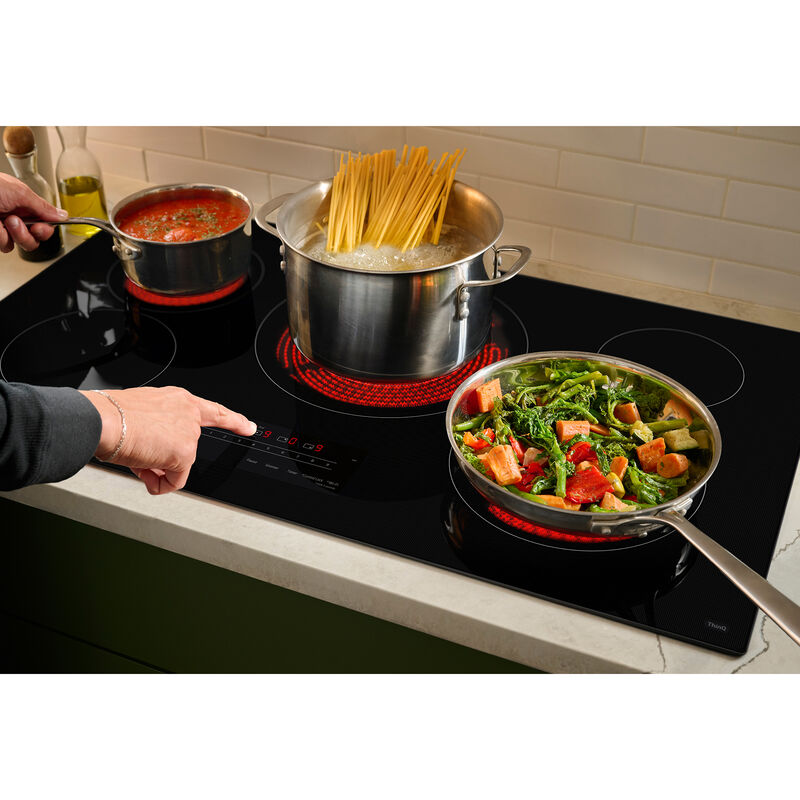 LG 36 in. 5-Burner Smart Electric Cooktop with Simmer Burner & Power Burner - Black, , hires