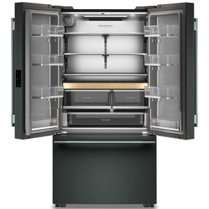 KitchenAid 36 in. 24.3 cu. ft. Counter Depth French Door Refrigerator with Internal Water Dispenser - Juniper, Juniper, hires