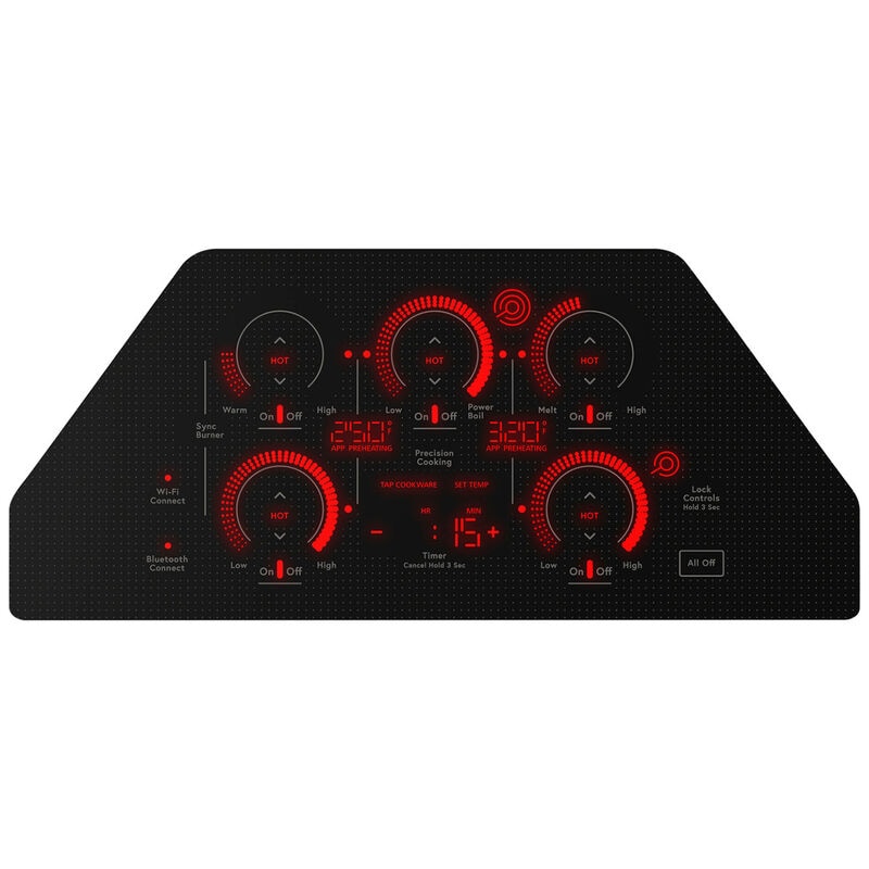 Cafe 30 in. 5-Burner Smart Electric Cooktop with Simmer Burner & Power Burner - Stainless Steel, , hires