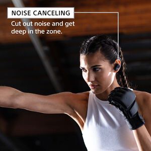 Sony - WF-SP800N/B True Wireless Noise-Cancelling In-Ear Headphones - Black, , hires