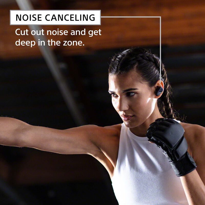 Sony - WF-SP800N/B True Wireless Noise-Cancelling In-Ear Headphones - Black, , hires