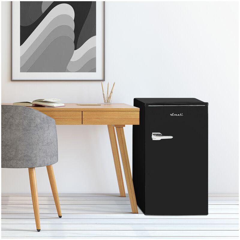 Avanti 18 in. 3.1 cu. ft. Mini Fridge with Freezer Compartment - Black, Black, hires