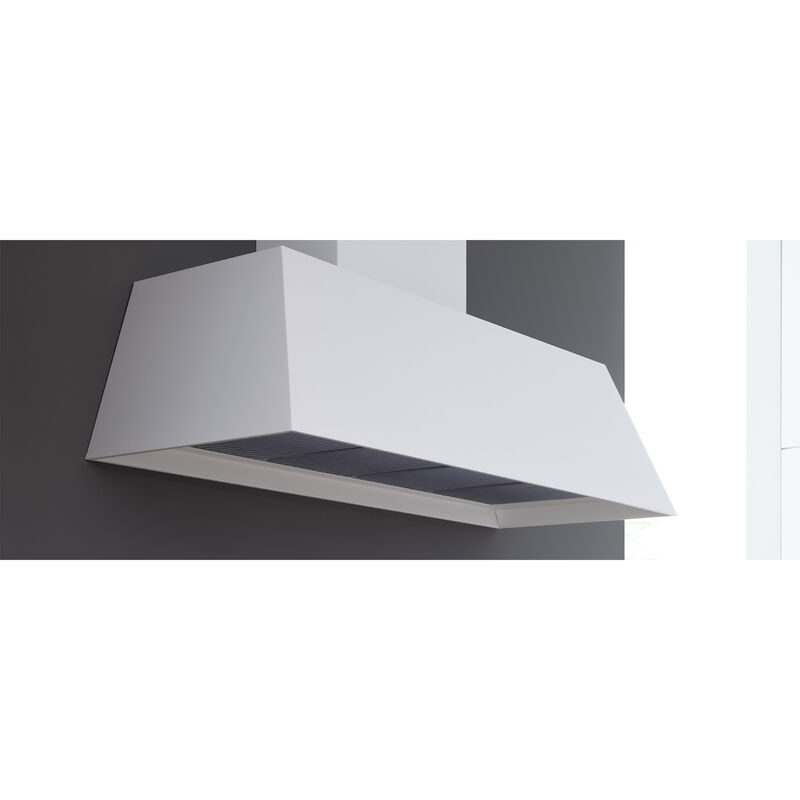 Bertazzoni 48 in. Canopy Pro Style Range Hood with 4 Speed Settings, 600 CFM, Convertible Venting & 1 LED Light - Matte White, Matte White, hires