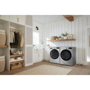 LG 27 in. 7.4 cu. ft. Smart Stackable Gas Dryer with AI Sensor Dry, TurboSteam, Sanitize & Steam Cycle - Graphite Steel, , hires