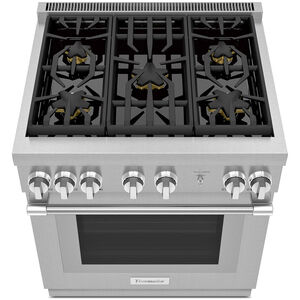 Thermador Pro Harmony Professional Series 30 in. 4.6 cu. ft. Convection Oven Freestanding Gas Range with 5 Sealed Burners - Stainless Steel, , hires