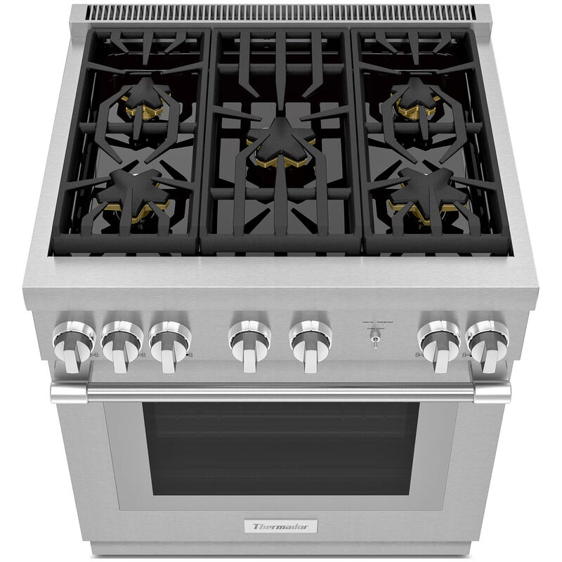 Thermador Pro Harmony Professional Series 30 in. 4.6 cu. ft. Convection Oven Freestanding Gas Range with 5 Sealed Burners - Stainless Steel, , hires