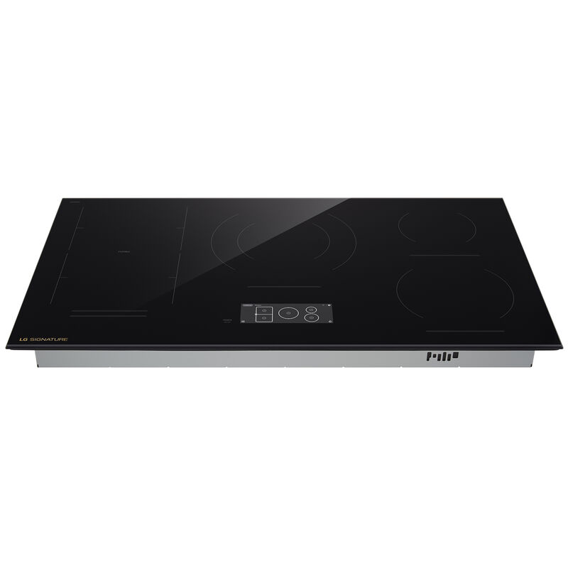 LG Signature 36 in. 5-Burner Smart Induction Cooktop with Simmer Burner & Power Burner - Black, , hires