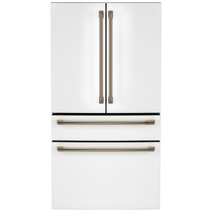 Cafe 36 in. 28.7 cu. ft. Smart 4-Door French Door Refrigerator with Internal Water Dispenser - Matte White, , hires
