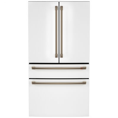 Cafe 36 in. 28.7 cu. ft. Smart 4-Door French Door Refrigerator with Internal Water Dispenser - Matte White | CGE29DP4TW2