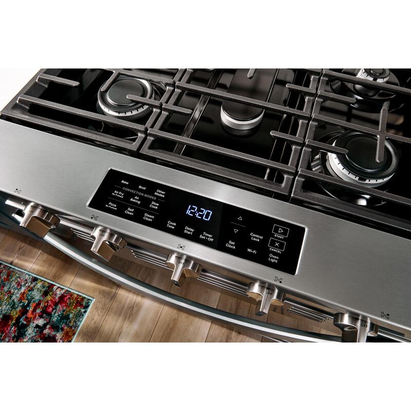 Whirlpool 30 in. 5.3 cu. ft. Smart Air-Fry Electric Range with Radiant Burners - Stainless Steel, , hires