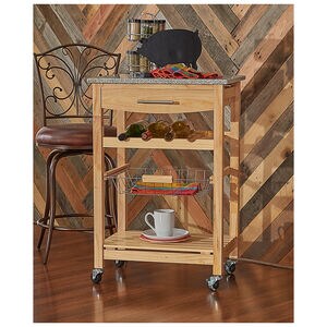 Cullen Kitchen Cart with Granite Top-Naural, , hires