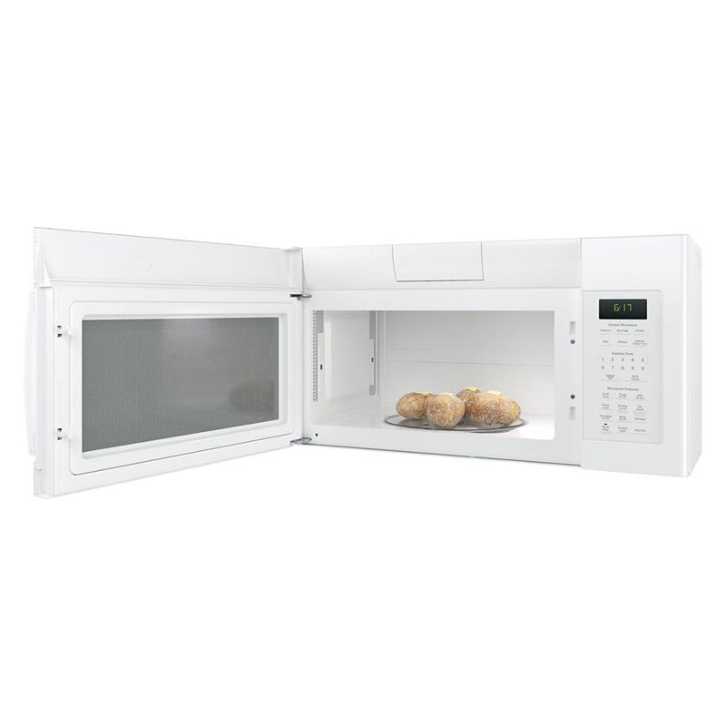 GE 30" 1.7 Cu. Ft. Over-the-Range Microwave with 10 Power Levels, 300 CFM & Sensor Cooking Controls - White, White, hires