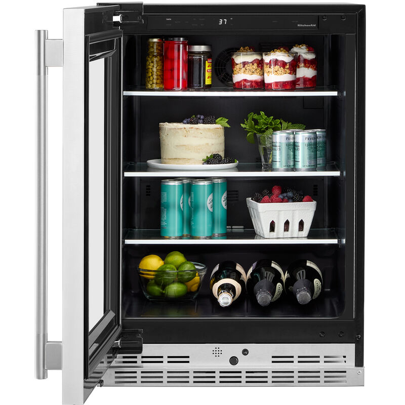 KitchenAid 24 in. 5.2 cu. ft. Undercounter Refrigerator - Stainless Steel with PrintShield Finish, , hires