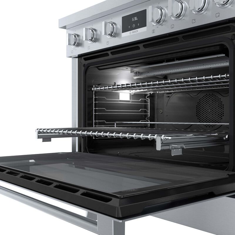Bosch 800 Series 36 in. 3.4 cu. ft. Standard Convection Gas Range with 6 Sealed Burners - Stainless Steel, , hires