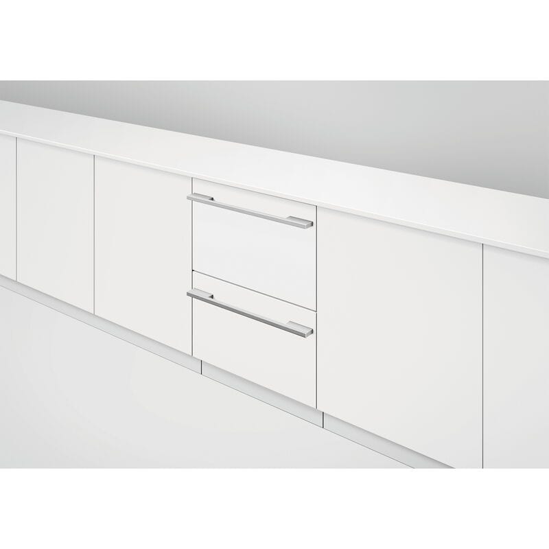 Fisher & Paykel Series 9 24 in. Smart Double Drawer with Top Control & 43 dBa Sound Level - Custom Panel Ready, , hires