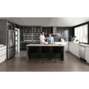 GE 36 in. Smart Convertible Chimney Style Range Hood with 610 CFM, 4 Fan Speeds & 3 LED Lights - Stainless Steel, , hires