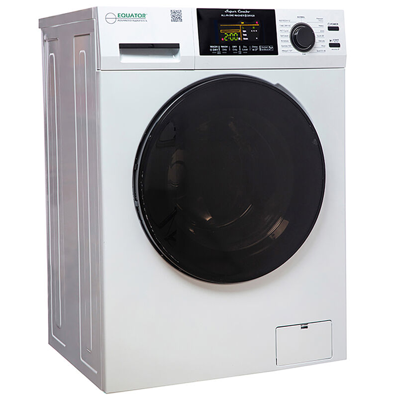 Equator 24 in. 1.6 cu. ft. Electric Front Load All-in-One Laundry Center with Sanitize Cycle & Sensor Dry - White, White, hires