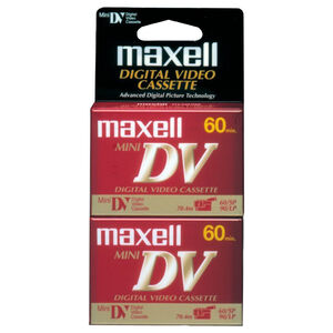 Maxell 298012 Mini Digital Video Cassette, 2/Pack, , hires