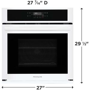 Frigidaire 27 in. 3.8 cu. ft. Electric Single Wall Oven with Standard Convection - White, White, hires