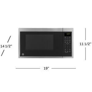 GE 19 in. 0.9 cu. ft. 900W Smart Countertop Microwave - Stainless Steel, , hires
