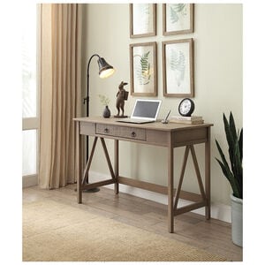 Terry Driftwood Computer Desk/Workcenter-Rustic Gray, , hires