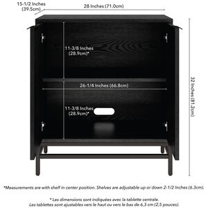 Hudson & Canal Montello 28" Wide Rectangular Fluted Accent Cabinet - Black Grain, , hires