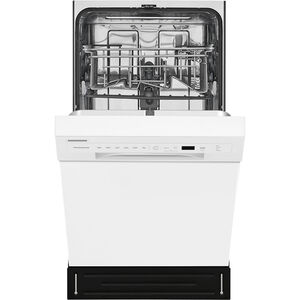 Frigidaire 18 in. Built-In Dishwasher with Front Control, 52 dBA Sound Level, 8 Place Settings, 6 Wash Cycles & Sanitize Cycle - White, White, hires